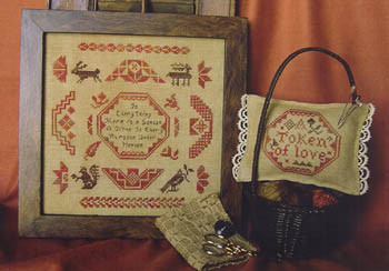 There Is A Season framed model 105w x 105h. Stitch count for pin cushion 48w x 43h by Homespun Elegance Ltd 09-1303 YT