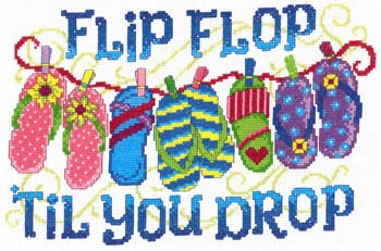 Flip Flop Til You Drop 95h x 150w Imaginating 17-1482 YT