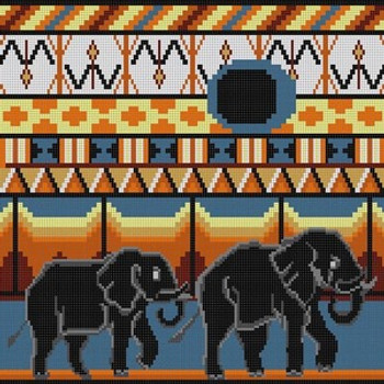 3324 Elephants & Patterns 13 Mesh 12 x 12 Treglown Designs