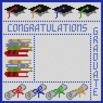 B-199 Graduation Day 13 Mesh 71⁄4x71⁄4 Treglown Designs