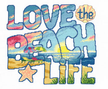 Love The Beach Life 137w x 160h Imaginating 17-1035 YT