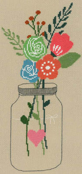 Mason Jar Flowers 84w x 173h Imaginating 18-2558