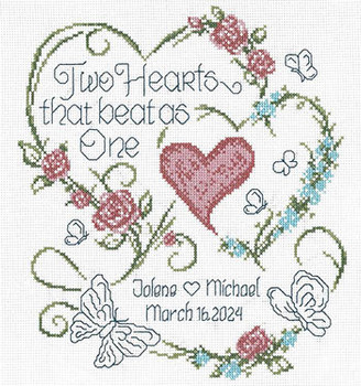 Two Hearts Wedding 125w x 137h by Imaginating 23-3130