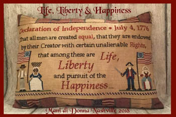 Life Liberty & Happiness 176W x 83H Mani Di Donna H18-1441  YT