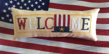 Wee Welcome - Patriotic 26h x 107w Needle Bling Designs 17-1806