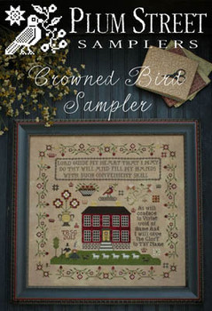 Crowned Bird Sampler 273w x 270h Plum Street Samplers 14-1842