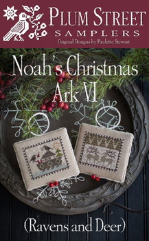 Noah's Christmas Ark VI 244W x 152H Plum Street Samplers 18-2834 YT