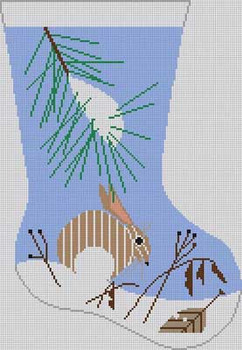 Snow Bunny Stocking CH-S019 Charley Harper 18 Mesh 7 x 10