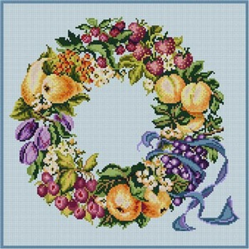 G-765 Fruit Wreath 13 Mesh 13x13 Treglown Designs