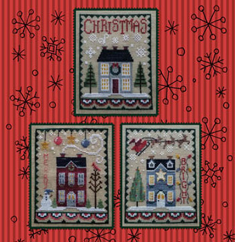 Christmas House Trio 61w x 77h Waxing Moon Designs 18-2413 YT