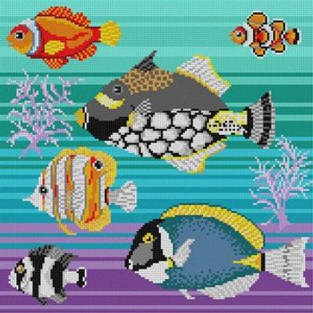 G-526 Tropical Fish 13 Mesh 12x12 Treglown Designs