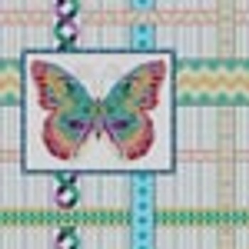 G-683 Butterfly & Ribbons 13 Mesh 13 x 13 Treglown Designs