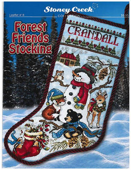 Forest Friends Stocking 139w x 240h Stoney Creek Collection 18-2396