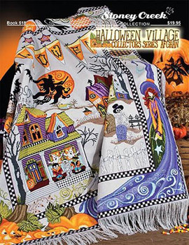 Halloween Village Collectors Series Afghan by Stoney Creek Collection 18-1139