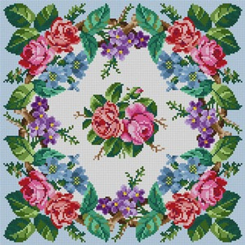 G-582 Floral Wreath 13 Mesh 121⁄4 x 121⁄4 Treglown Designs