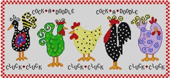 G-622 Hens & Roosters 13 Mesh 211⁄2 x 10 Treglown Designs