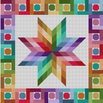 G-635 Star Quilt Stitch Sampl 13 Mesh 15x15 Treglown Designs