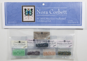 NC241E Nora Corbett Miss Goss Swallowtail  Butterfly Misses  Embellishment Pack