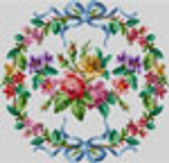 G-649 Floral Wreath 13 Mesh 111⁄2 x 11 Treglown Designs