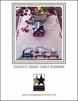 YT Santa's Train Table Runner 187W x 607H Twin Peak Primitives