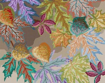 G-672 Autumn Leaves 13 Mesh 14 x 11 Treglown Designs