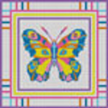 G-661 Butterfly Colored 13 Mesh81⁄2 x 81⁄2 Treglown Designs