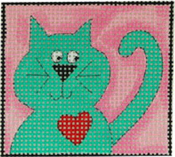 KK-114C Heartfelt Cat 13 Mesh 3 x 3 Renaissance Designs 