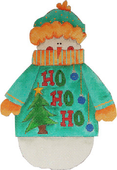 USC102C Ho HO Ho Snowman With Ugly Sweater 5.75 x 8.5 13 Mesh Renaissance Designs 