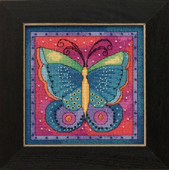 LB141916 Butterfly Fuchsia Mill Hill Laurel Burch 