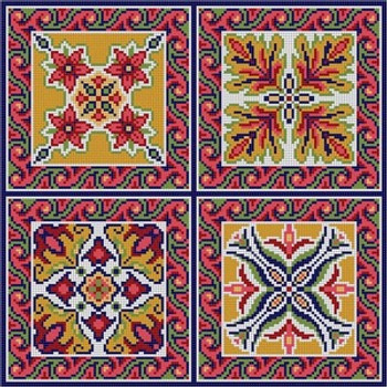 G-774 Oriental Tiles 13 Mesh 12x12 Treglown Designs