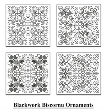Blackwork Biscornu Ornaments 42 Square Kitty And Me Designs