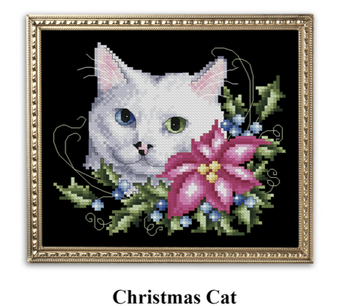 Christmas Cat 79 x 70  Kitty And Me Designs