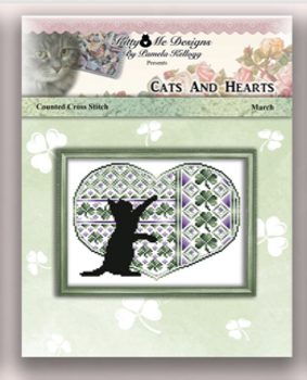 Cat And Heart March 101 x 77 Kitty And Me Designs