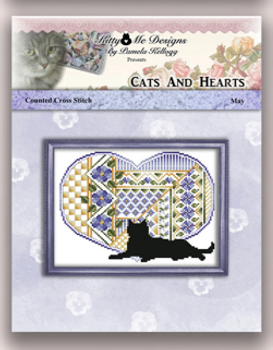 Cat And Heart May 101 x 77 Kitty And Me Designs