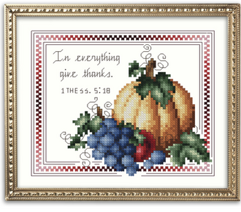 In Everything Give Thanks 75w x 63 h Kitty And Me Designs