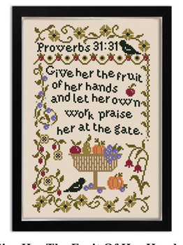 Give Her Fruit Of Her Hands 94 x 147  Kitty And Me Designs