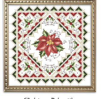 Christmas Poinsettia 126 x 126 Kitty And Me Designs