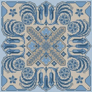 G-751 Blue Tile 13 Mesh 16 x 16 Treglown Designs