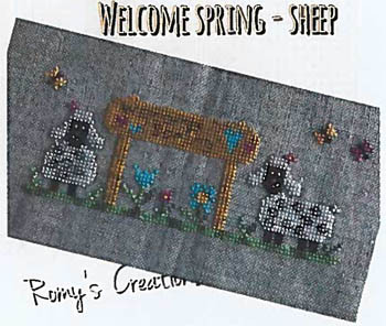 Welcome Spring Sheep by Romy's Creations 19-1833