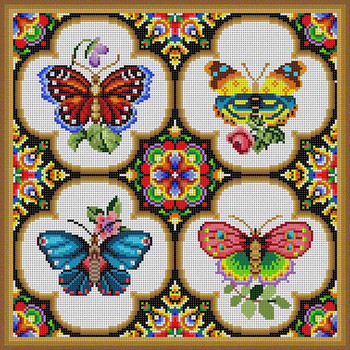 G-803 Victorian Butterflies 13 Mesh 121⁄4 x 121⁄4 Treglown Designs