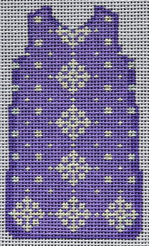 MS76U Snowflake Mini Shift/Purple 2.5 x 4 18 mesh  Two Sisters Designs