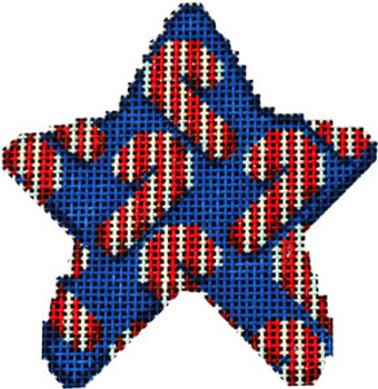 CT-2036 Candy Cane Scatter Repeat Mini Star 3 x 3 18 Mesh Associated Talents 
