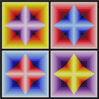 G-766 Geometric Squares 13 Mesh 131⁄4 x 131⁄4 Treglown Designs