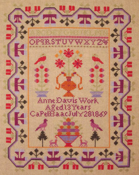 The Anne Davis Welsh Sampler 1869 Historic Handworkes HH-RS25