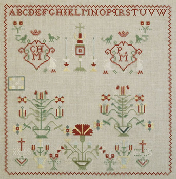 A French Religious Motif Sampler 1830 Historic Handworkes HH-RS1 