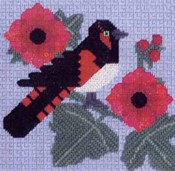 RBB-05 Red & Black Bird #5 - American Redstart Finger Step Designs