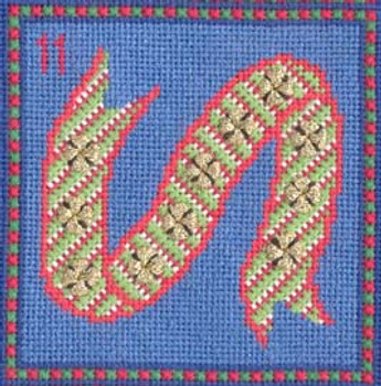 FSD-TDN11 12 Days of Christmas #11 (needlepoint) Finger Step Designs