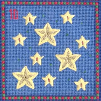 FSD-TDN10 12 Days of Christmas #10 (needlepoint)  Finger Step Designs