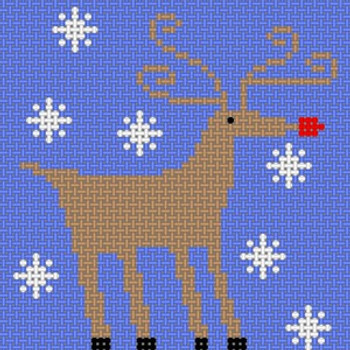 LP-182 Small Reindeer 13 Mesh 4x4 Linda Pietz