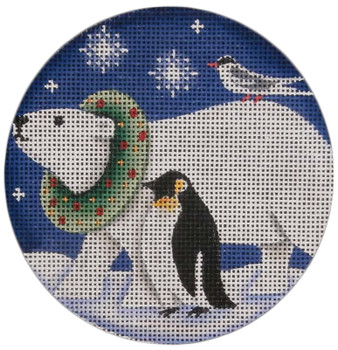 1049d Arctic Animals 4" Round 18 Mesh Rebecca Wood Designs!